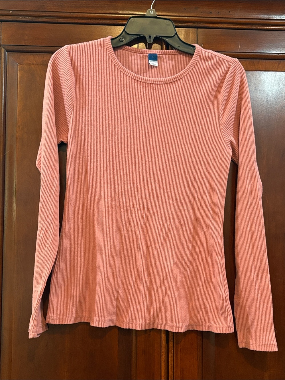 Old Navy Ribbed Long-Sleeve Tee in Dusty Pink